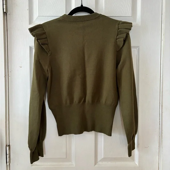 Who What Wear Olive Green Sweater Size Small - Picture 5 of 6